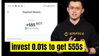 With 0.01$ CLAIM 555$ ON BINANCE | MAKE MONEY ONLINE | WORK FROM HOME #freeusdt