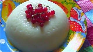 Молочный кисель густой как пудинг Отличный десерт для детей pudding of milk and starch