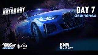 Need For Speed: No Limits | 2021 BMW i4 M50 G26 (Breakout - Day 7 | Grand Proposal)