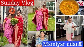 Sunday vlog with my mamiyar!! Shrimp masala recipe - Fall decorations