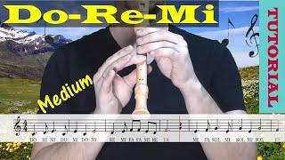 Do-Re-Mi (The sound of music) - Tutorial flauta con partitura | Karaoke instrumental