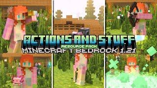 THE BEST Minecraft PE/Bedrock animations resource pack for 1.21Actions and Stuff ⁺˖ ⸝⸝