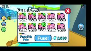 Fusing 11 pixel pink slimes