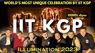 How these IITians light up 10000+ diyas in minutes | ILLUMINATION 2023 vlog #iitkgp #illumination