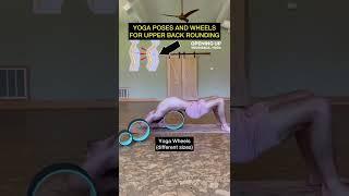 Ways to reduce upper back rounding  Hope these help! #kyphosis #backpain #backrounding #yogatips