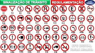 Descubra o nome de todas as Placas de Regulamentação e seus significados