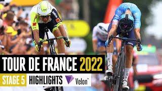 Chaos on the cobbles | Tour de France 2022 Stage 5 Highlights