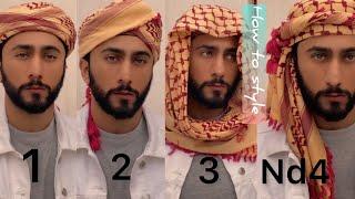 How To wear keffiyeh Amama bandhne ka tarika || 4to5 style || majid shah