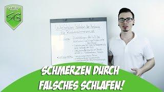 Schlafen in falscher Position kann zu Rückenschmerzen führen!