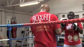 LEON McKENZIE OFFICIAL MEDIA WORK OUT @ DUKES GYM FOR iFILM LONDON