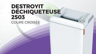 Déchiqueteuse DestroyIt 2503 Coupe Croisée