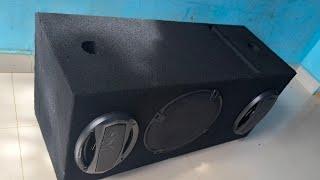 car DJ box 12 inch sub with Lport enclosure and 2 channels