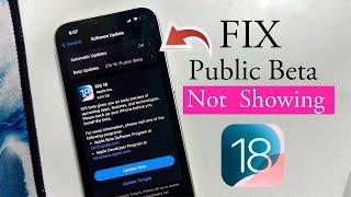 iOS 18 Public Beta Not Showing | How To Fix ios 18 Public Beta Not Showing | iOS 18 Public Beta