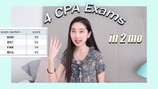 How I passed 4 CPA Exams in 2 MONTHS | secret studying+testing strategies | how to pass CPA fast