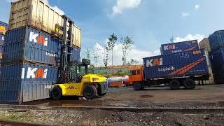 AMAZING FORKLIFT,KOMATSU 10 TON LIFTING CONTAINER UNTILL 3 TIERS ️