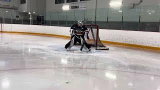 Low to low post escape D to D Pattern with shot ( Goalie Training Drills Hockey )