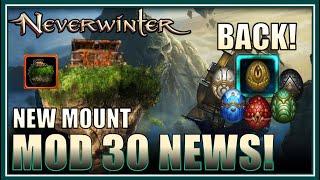 Neverwinter - Dragon Eggs Return, New Mount & New Insignia Bonuses! - M30 Free Login Rewards!