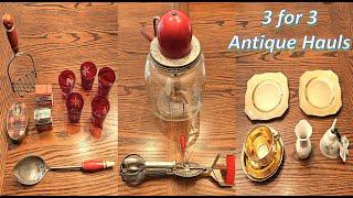 3 Amazing Antique Hauls - Red Vintage Kitchenware and More!