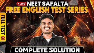 Full Test - 1 | Physics Complete Solution |  NEET SAFALTA Free English Test Series  #neet2025