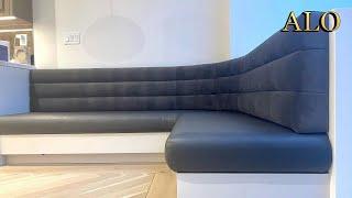 HOW TO UPHOLSTER A CHANNEL TUFTED  BANQUETTE- ALO Upholstery