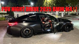 POV NIGHT DRIVE 2025 BMW M4 COMPETITION XDRIVE #pov #bmwm #bmw #m4 #m3 #g80 #g82 #4k #gopro #atlanta