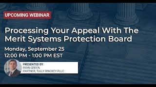 Processing Your Appeal With The Merit Systems Protection Board | Tully Rinckey PLLC