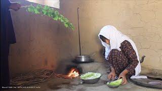 Rural Life in Jaghoori AFGHANISTAN | COOKING Green Egplants village style