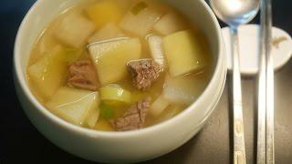 [Eng.subs]소고기 무국 맛있게 끓이기 (how to make Korean beef daikon soup)