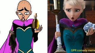 Frozen 2 Elsa song—Drawing funny meme video, crazy art video.