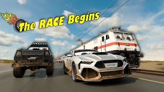 The Race Begins: High Speed WAP-7 vs Super Cars | Indian Train Cartoon | Train Videos #train
