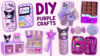 8 DIY PURPLE CRAFT - Kuromi Crafts - School Supplies and more...