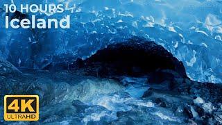 White Noise Relaxing, Ice Caves Sounds: Stream, Water drop in Iceland, Relaxing Ambiance ASMR