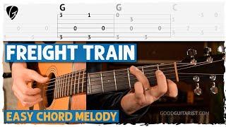 Learn 'Freight Train' Chord Melody | Easy Guitar Tutorial with TAB Walkthrough