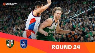 Zalgiris Kaunas-Anadolu Efes Istanbul | Round 24 Highlights | 2023-24 Turkish Airlines EuroLeague