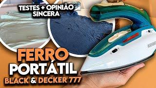 VALE A PENA PARA VOCÊ? Testamos o Ferro de passar PORTÁTIL 777 Black+Decker! Opinião + Testes 