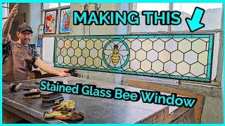 Making This Stained Glass Bee Window, Traditional Craft!