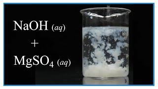 NaOH + MgSO4 Reaction & Precipitate Blossoms 