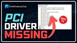 PCI device driver missing; Where do I download it?