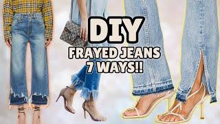 DENIM TRENDS! 7 EASY Ways To Fray Jeans!  DIY with Orly Shani