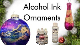 Alcohol Ink Holiday Ornaments: from start to varnish