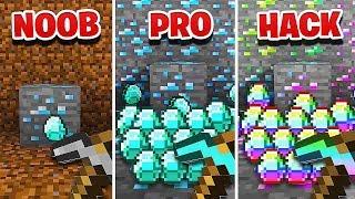 Minecraft NOOB vs. PRO vs. HACKER - DIAMOND MINING in Minecraft!