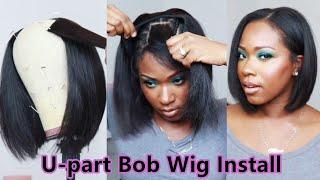 U-part Bob Wig!! The best wig for summer!! Easy Wear! #upartwig #bobwig #aprillacewigs