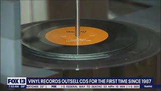 Vinyl records outsell CDs for the first time since 1987 | FOX 13 Seattle