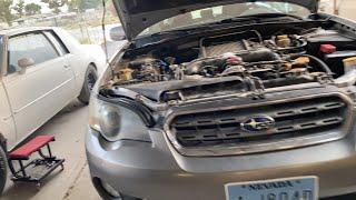 Finishing installing 02 sensor on 05 Subaru Outback XT