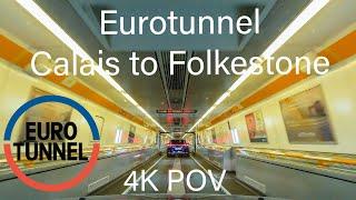 4K Drive Through The Eurotunnel - Calais to Folkestone Car Train - Le Shuttle Car Train to Europe