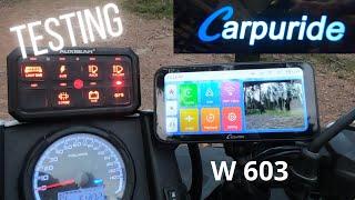 Testing Carpuride motorcycle carplay W603D