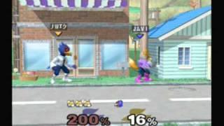 javi ( fox ) vs twin ( falco )