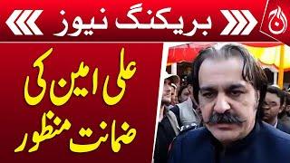 Chief Minister Khyber Pakhtunkhwa Ali Amin Gandapur bail approved - Aaj News