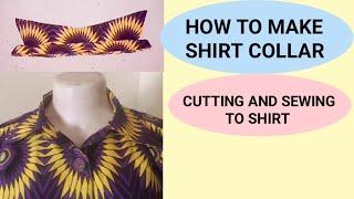 How to make shirt collar. Collar making and stitching. How to cut and sew collar.