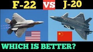 F-22 VS J-20 FIGHTER JETS SPECIFICATIONS COMPARISON.